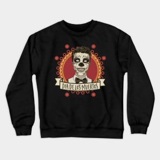 Dia De Los Muertos Sugar Skull Make Up Crewneck Sweatshirt